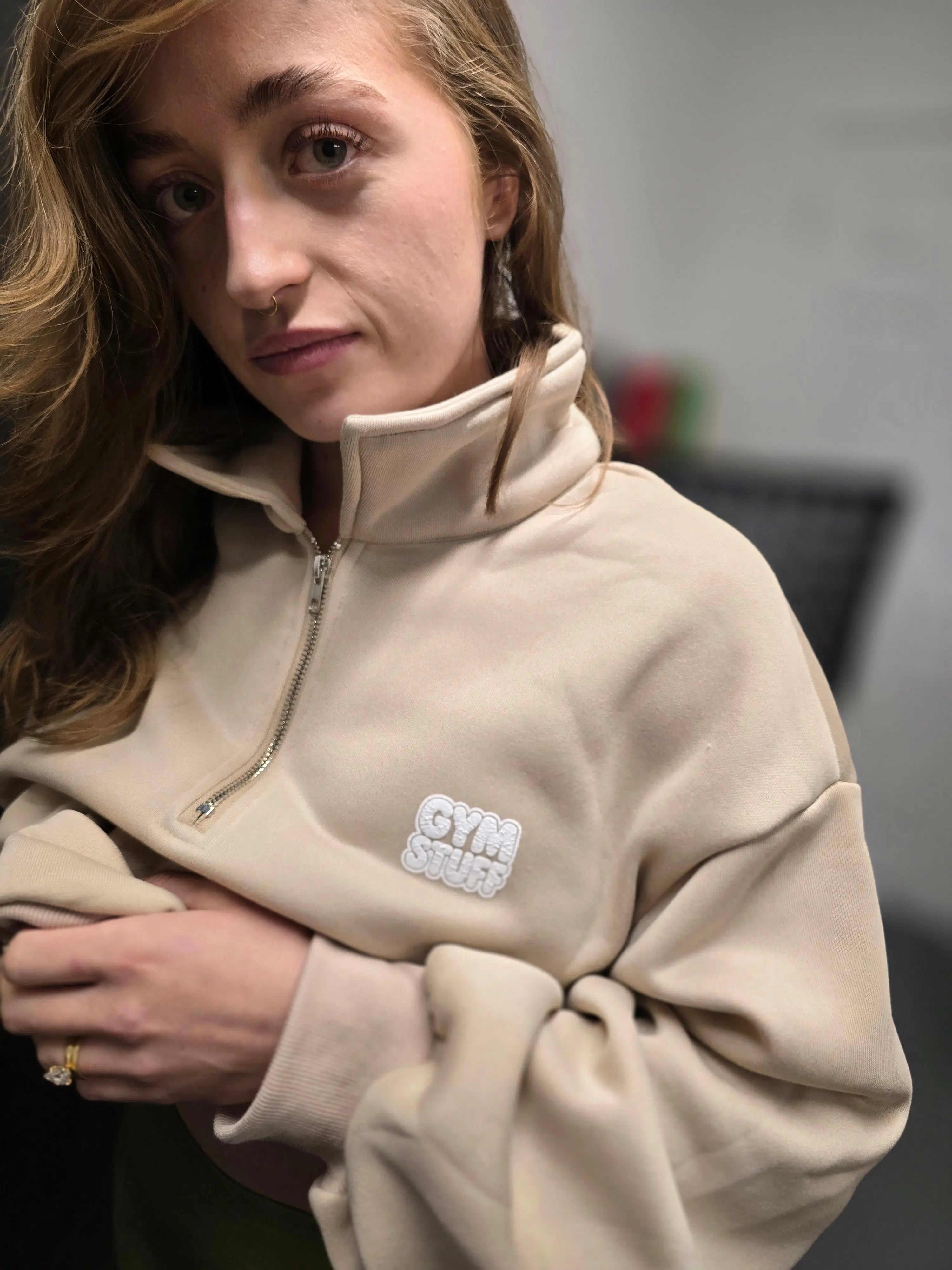 Women's 3/4 Zip Gym Stuff Official